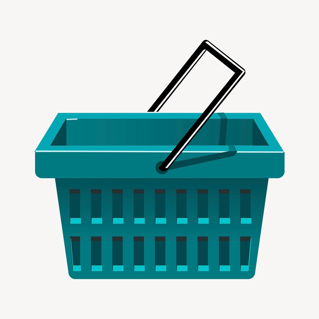 Shopping basket clipart, object illustration